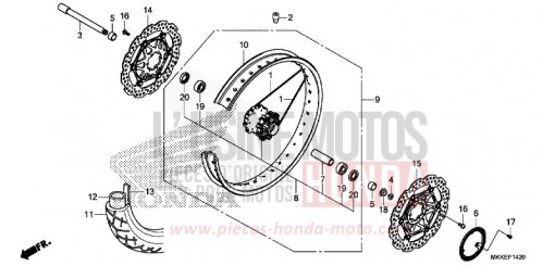 ROUE AVANT CRF1000DK de 2019